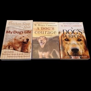 3 Dog books, all about dogs